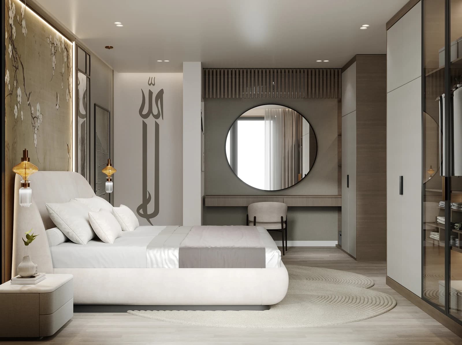 تفاصيل تجديد جناح غرفة النوم الرئيسية بالطراز الكلاسيكي الجديد