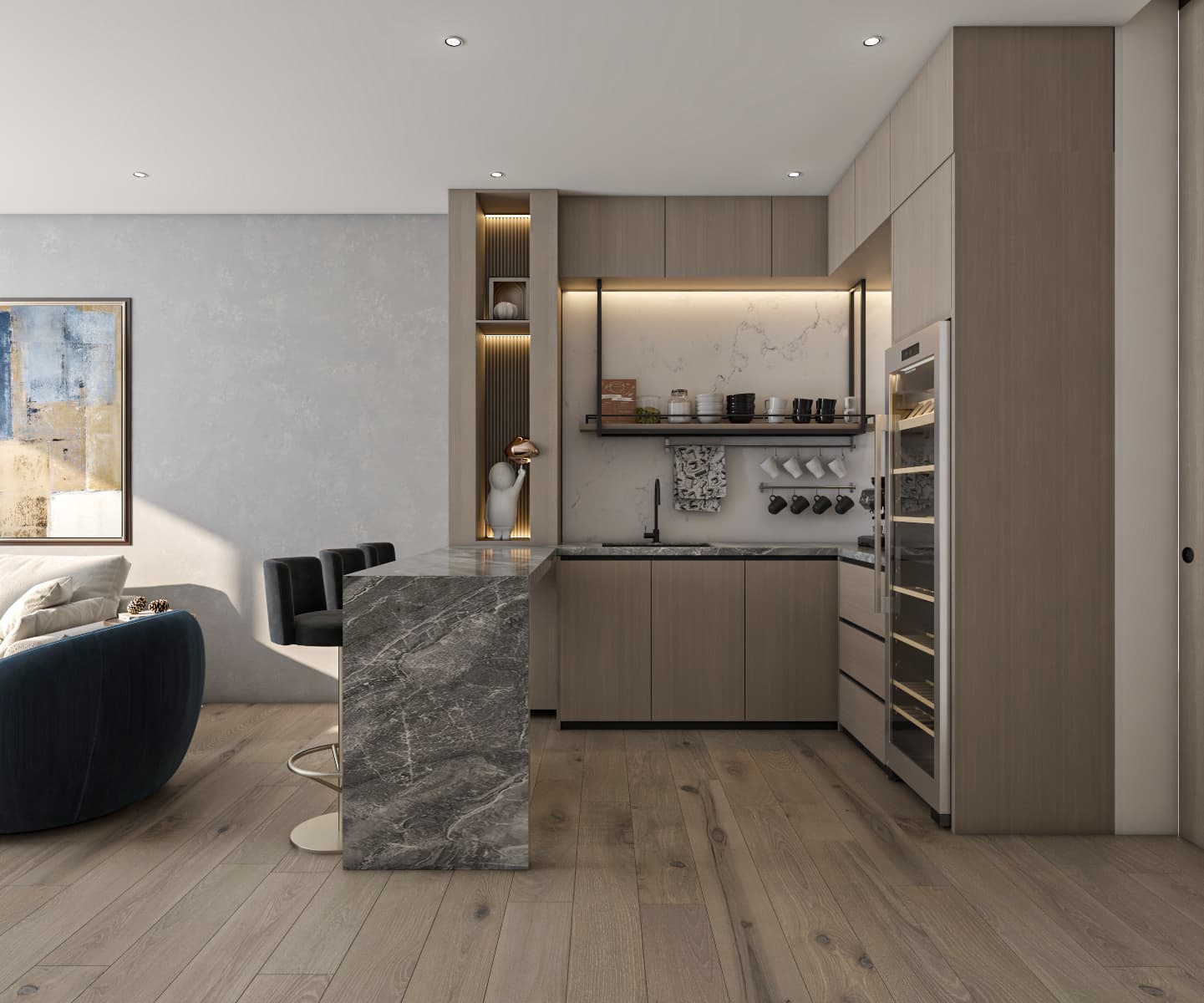 غرفة معيشة مودرن