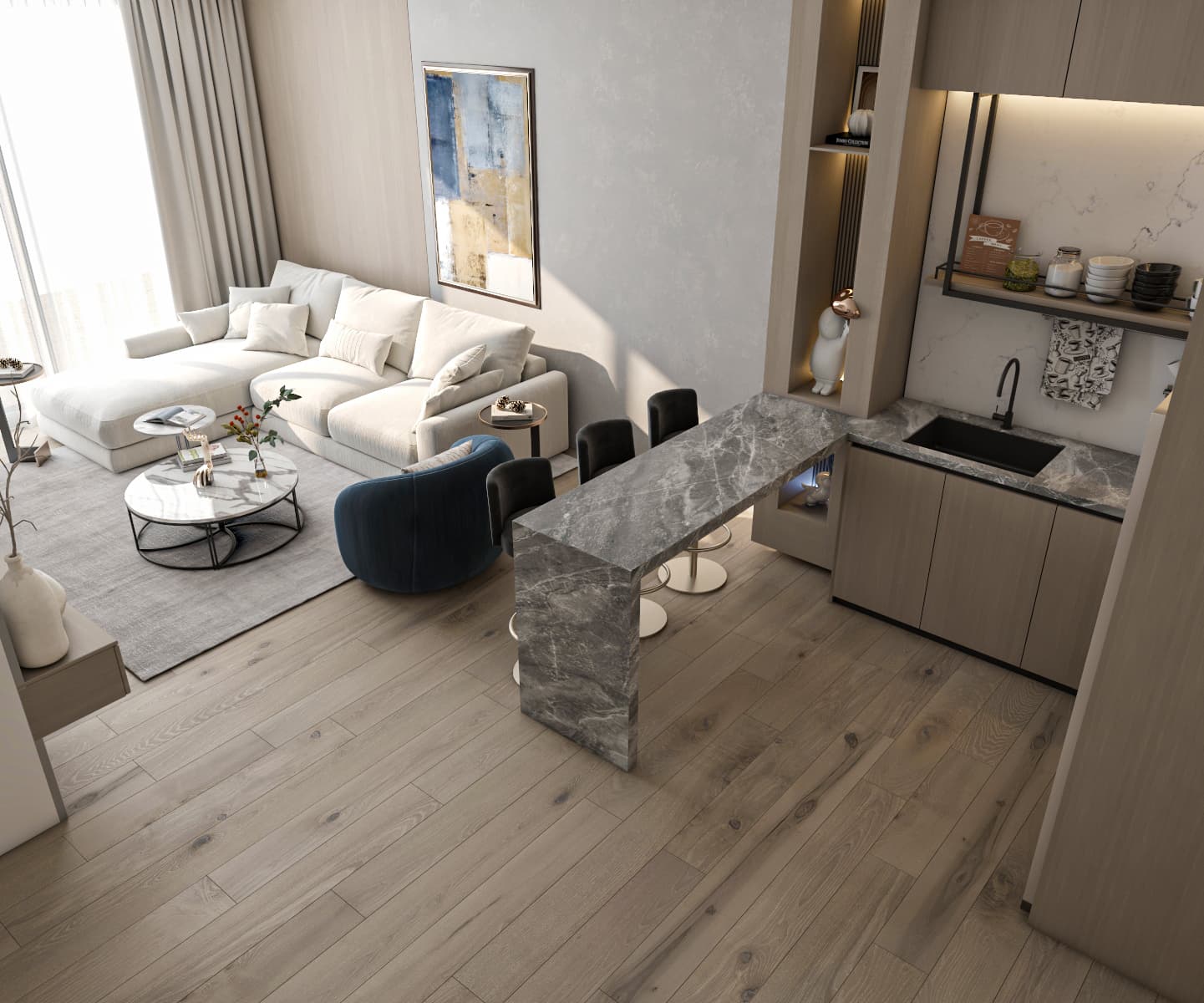 غرفة معيشة مودرن